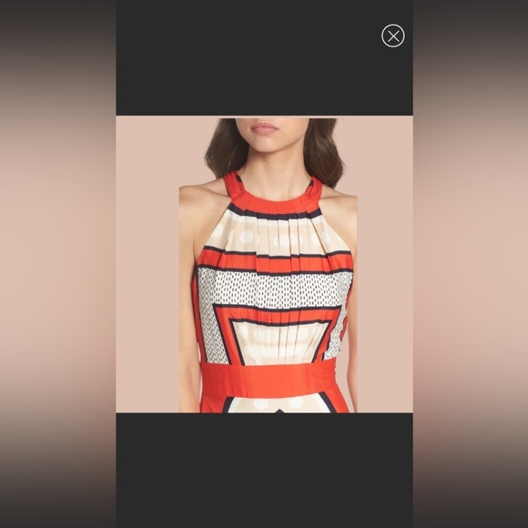 Eliza J Maxi Dress Size 4P Graphic Crepe de Chine - Picture 4 of 6